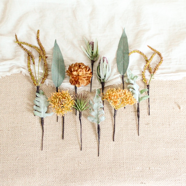 Hair parts for "Cactus botanical Bouquet"