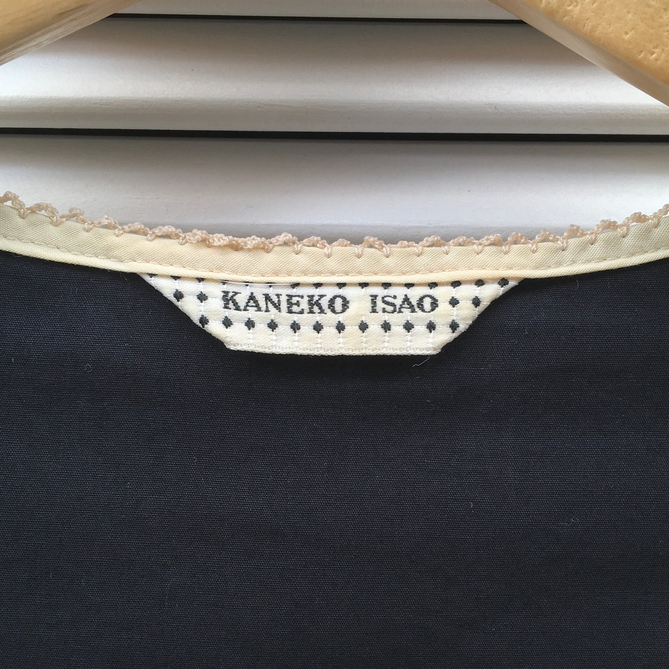 90s KANEKO ISAO white stitch ribbon design dress〈レトロ古着 ...