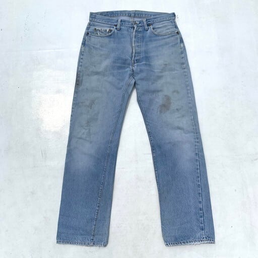 70's 80's Levi's リーバイス 501 66後期 刻印6 バックポケット裏チェーンステッチ アイスブルー 赤耳 実寸W34 USA製  希少 ヴィンテージ BA-966 RM1335H | agito vintage powered by BASE