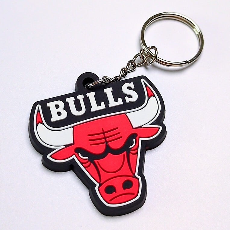送料無料! ★ラバーキーホルダー★ 【BULLS ブルズ】 〚アメリカン雑貨 アメトイ〛