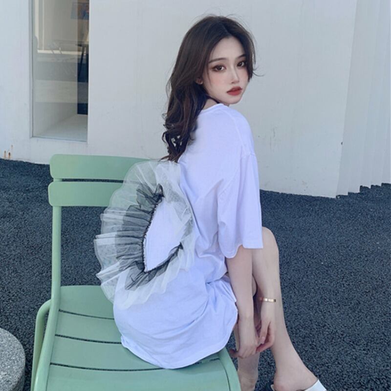 メッシュTシャツ レディースサマールーズトップス 夏物 ステッチ ハンチェンe41918003421