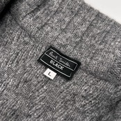 Paul Smith ポールスミス BLACK ハイネック ジップアップ ウールニット ジャケット サイズ L /グレー/メンズ