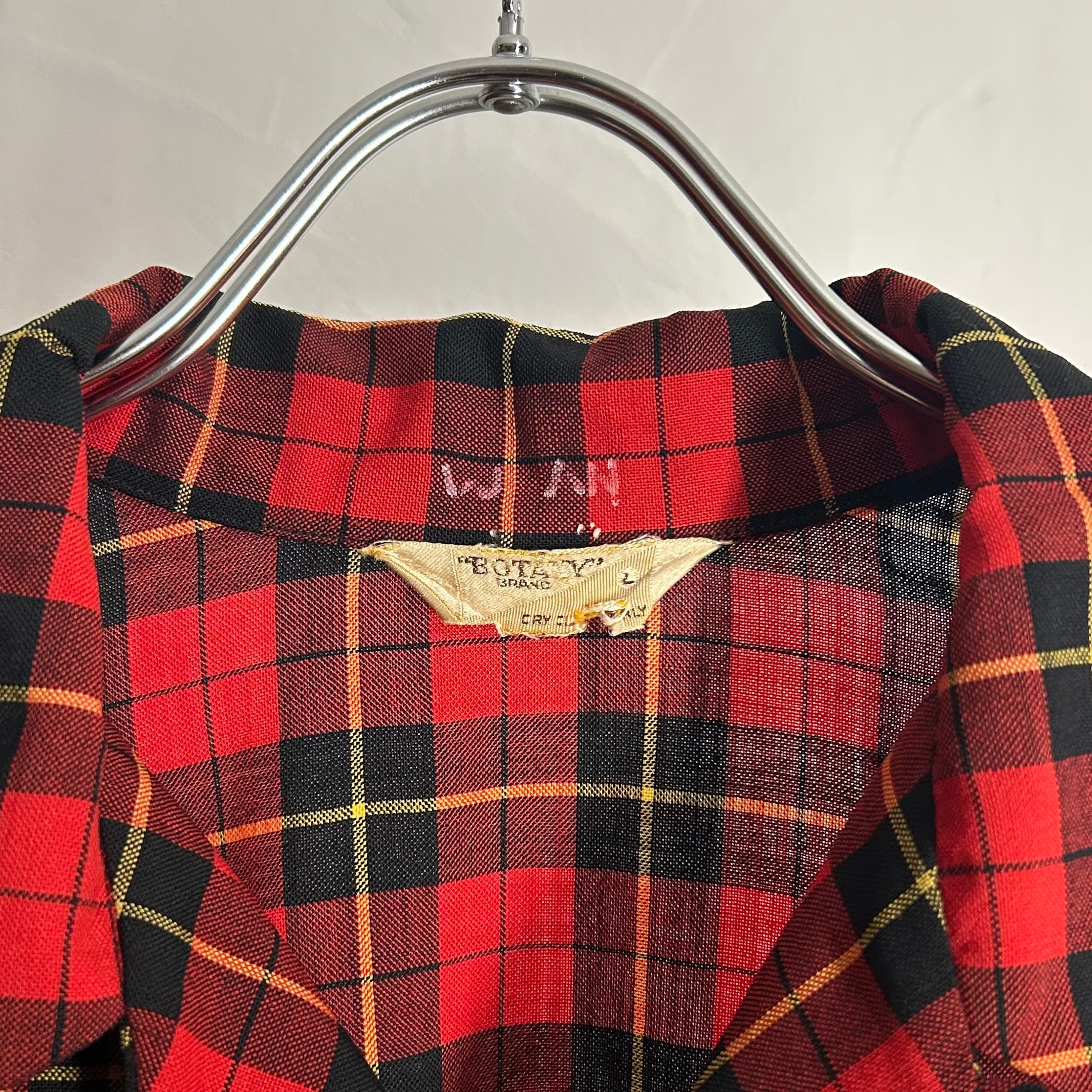50s BOTANY Wool Open Collar Shirt | VOLAR