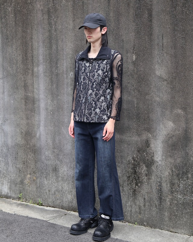 Ankle wide straight denim