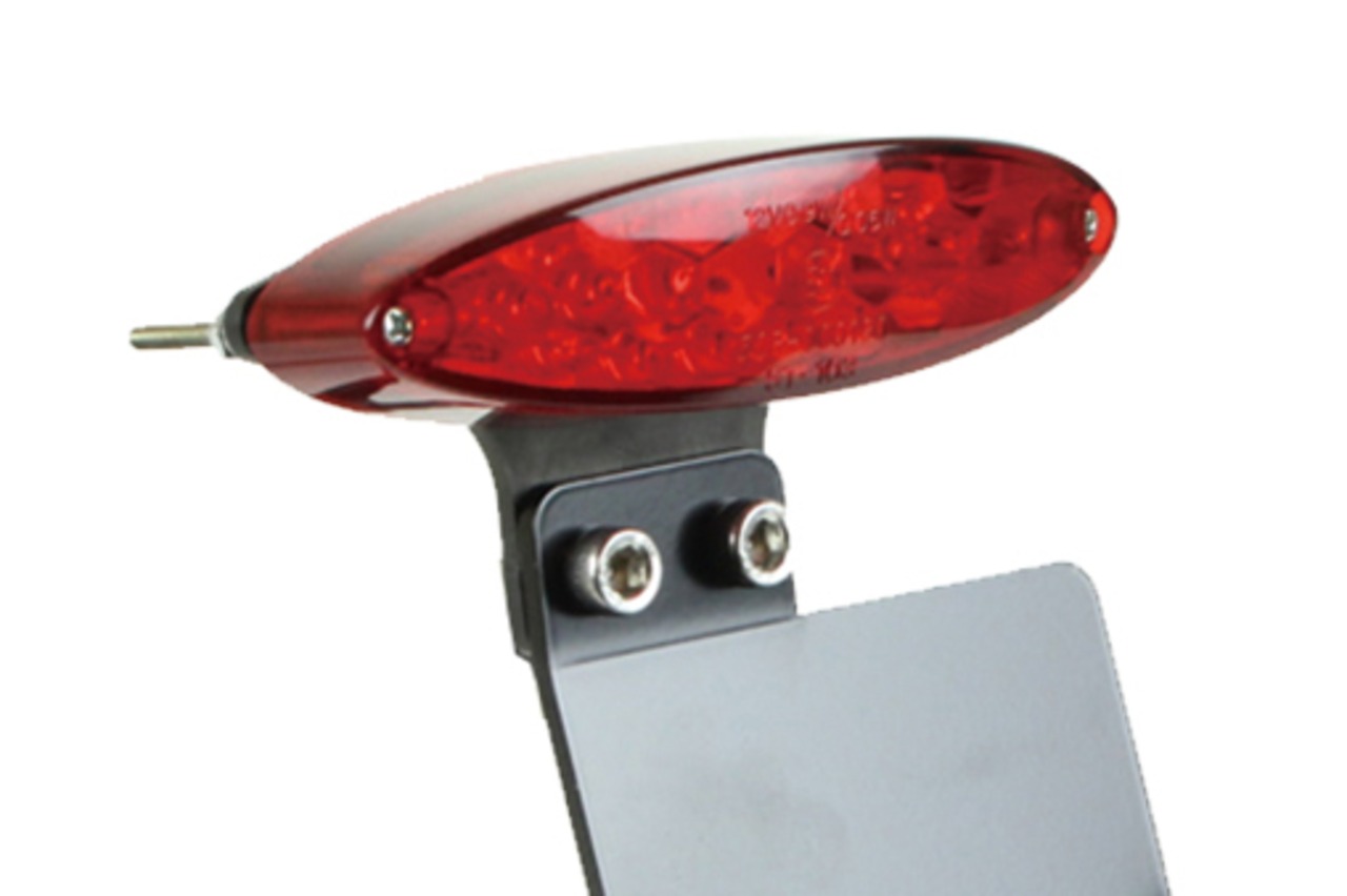 LED  Oval taillamp REDlens  Side-mounnt License plate kit SR400/500