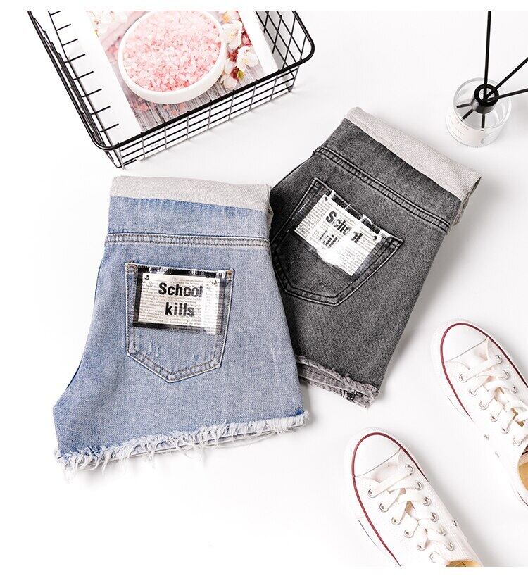 【新作】【送料無料】 マタニティ妊婦デニムショーツ夏の胃リフトパンツを着用妊婦3パンツマタニティドレス サマー 夏物 ブルマー AL expec390709929089