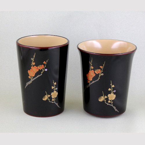 22-2 輪島塗 フリーカップ／紅白梅蒔絵／単品