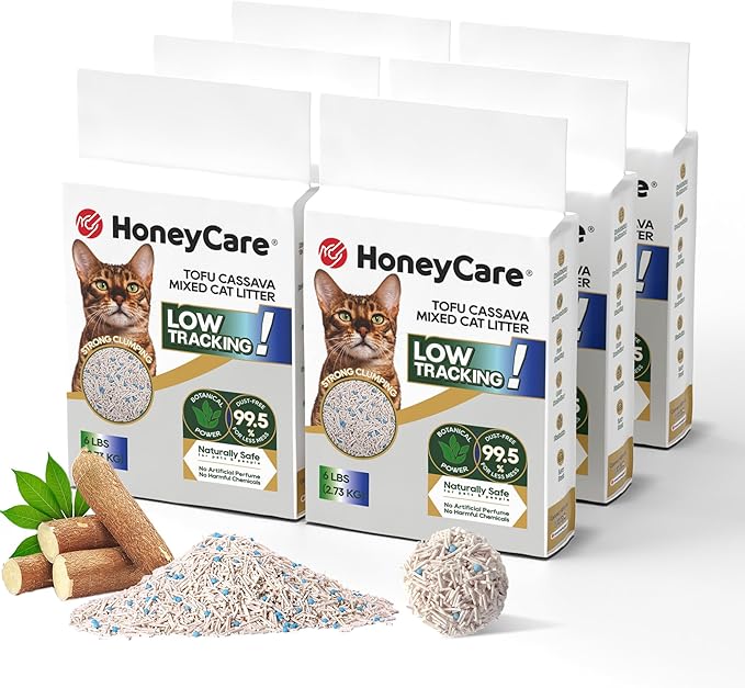 HoneyCare おからとキャッサバ 猫砂 ハニーケア ミックス猫砂 混ぜる