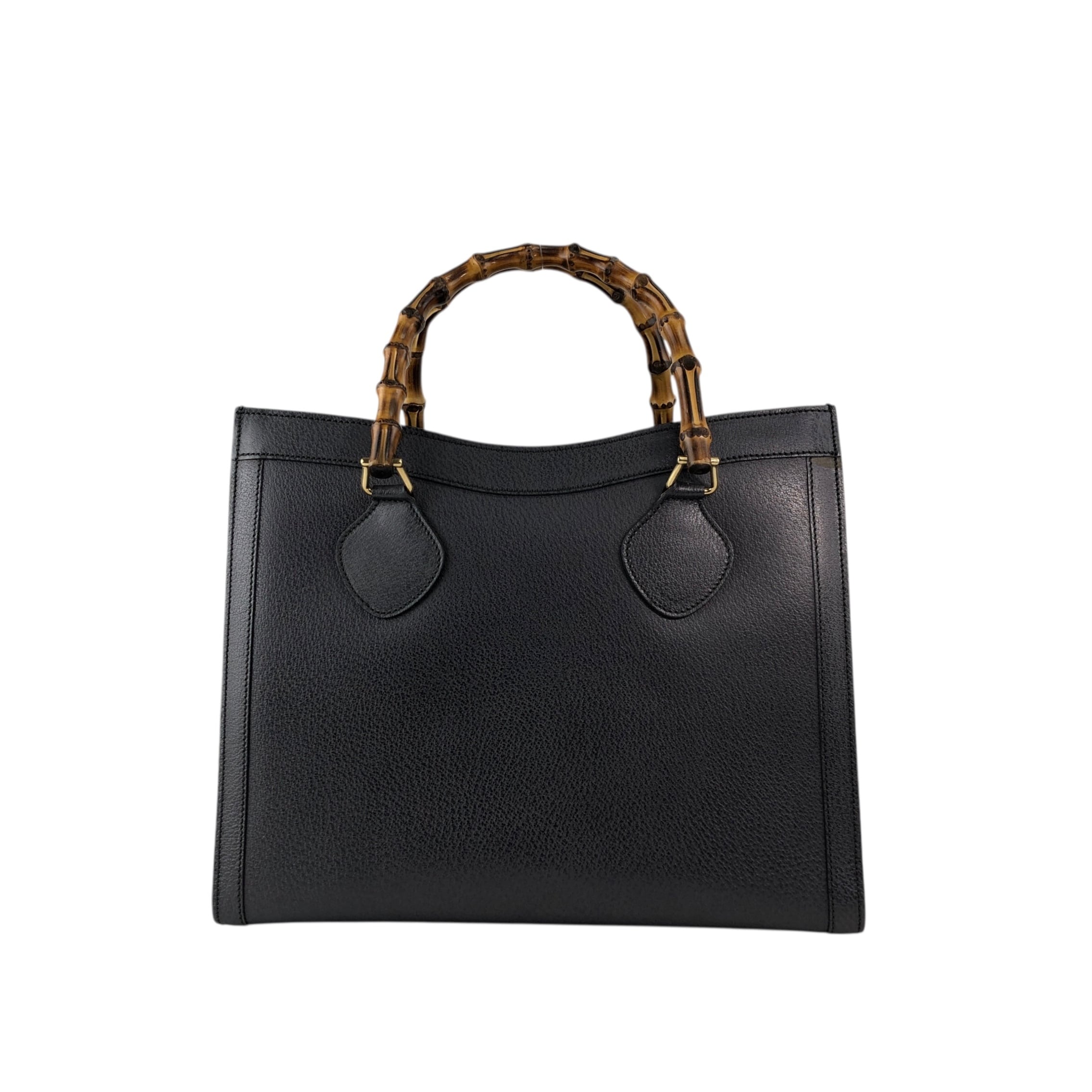GUCCI グッチ バンブー ハンドバッグ ブラック レザー vintage