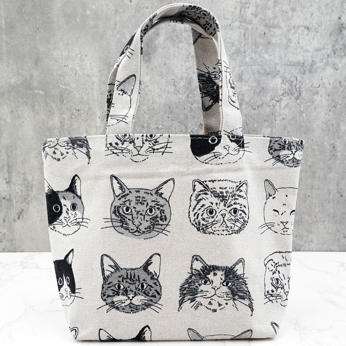 猫ミニトートバッグ(ヴェリアスキャット)グレイ | マスノヤ衣料品店 