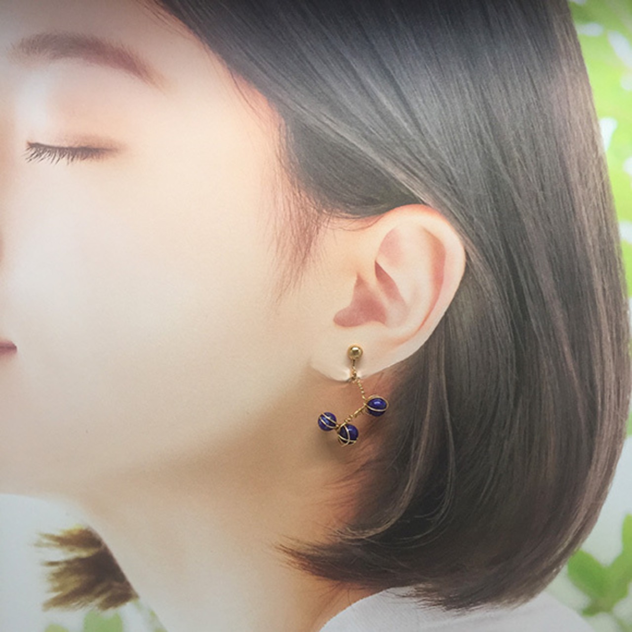 今までにない発想で楽しいデザイン！K14gf ラピスラズリ デザイン ピアス＆イヤリング sl5_8_2_0519tp05-sl5_8_1_0519te06