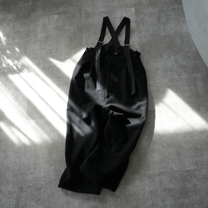 suspender pants black