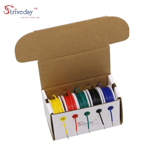 (ストライブデイ) Striveday™ 30AWG Hook Up 配線キット(Stranded Wireキット) 30ゲージ 1007 箱入りワイヤー Box 1