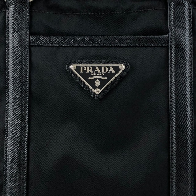 PRADA プラダ ハンドバッグ ブラック トライアングルロゴ ナイロン トートバッグ vintage ヴィンテージ オールド tgzvbu
