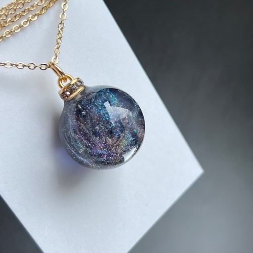 【秋の福袋】煌めく一粒の世界✩.*˚レジンの宇宙玉アクセサリー3点セット　数量限定