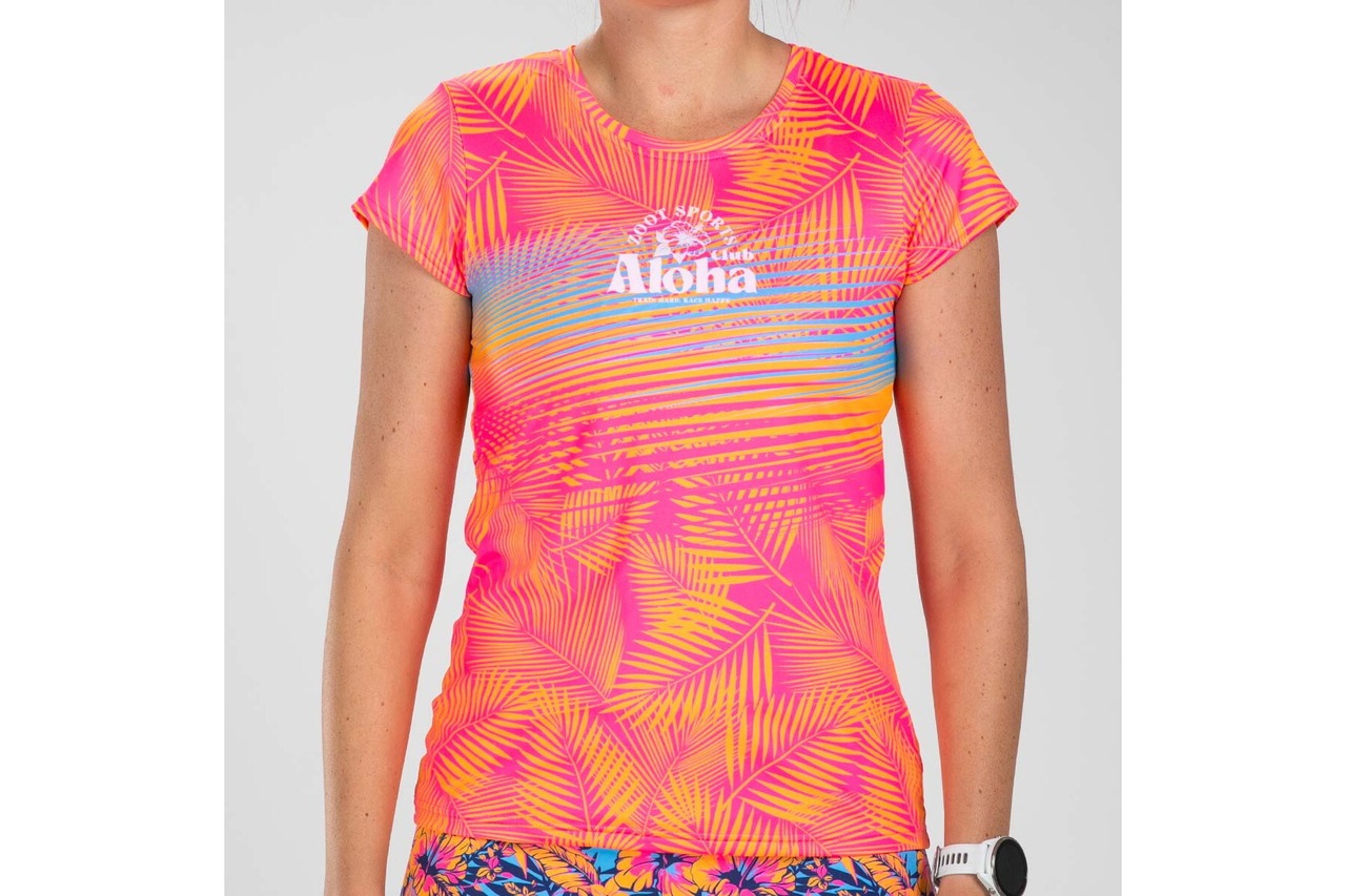 Women's Club Aloha Run Tee レディース　アスリート専用 Tシャツ ZFR12079