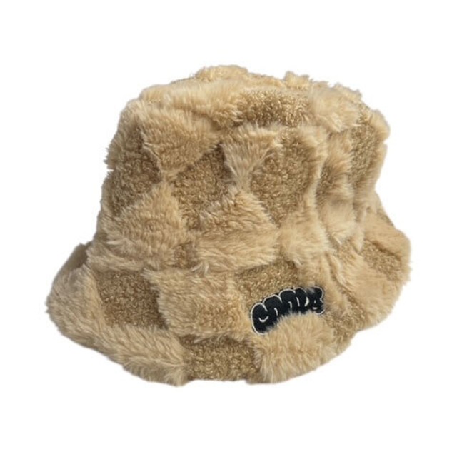 COOLA Check Logo Fur Hat