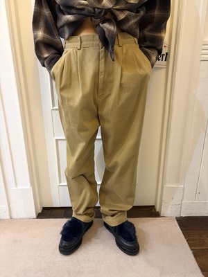 Ralph Lauren / vintage  beige tuck chino pants.(o)