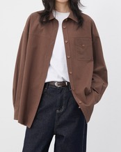 Vintage style patch pocket shirt L0144