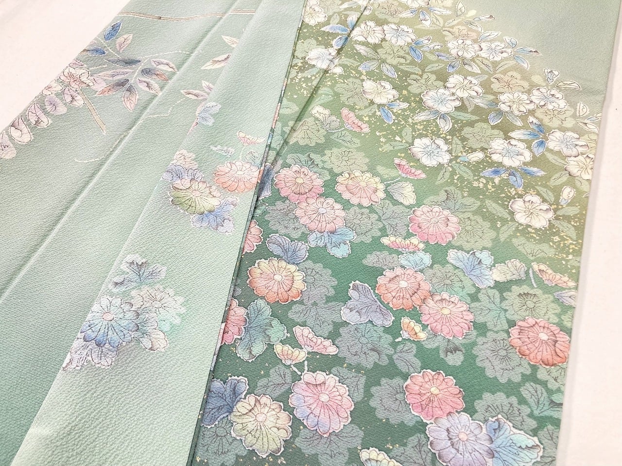 希少品 作家物 藤の花 絞り トールサイズ 落款 訪問着 正絹 袷