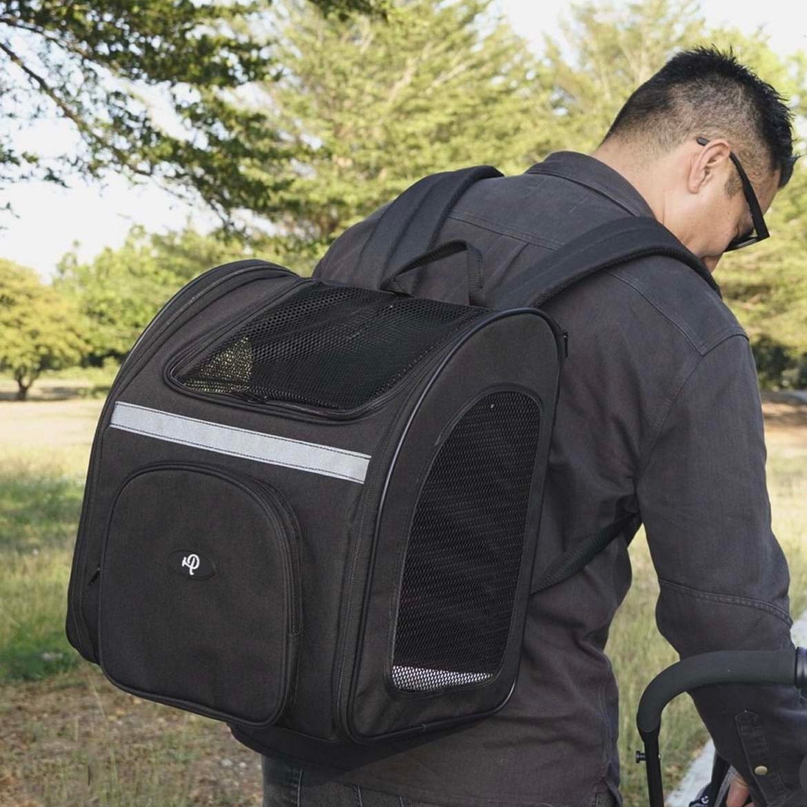 Petique ペティーク バックパッカー ブラックシャドー ペットキャリー
