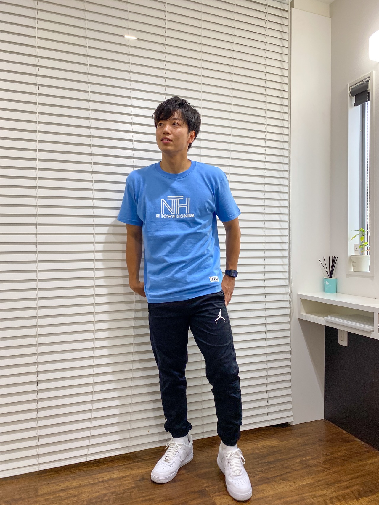 "十字T" colour Saxe×White - 2