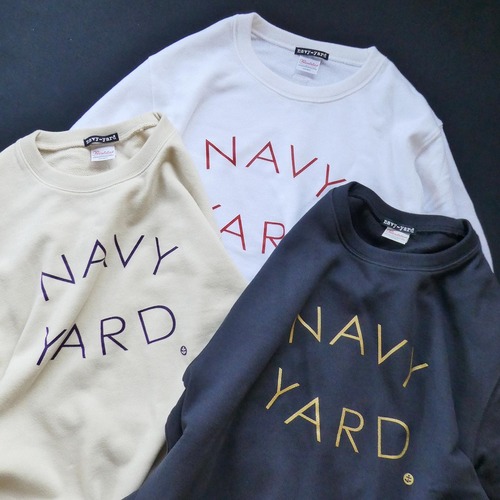 navy-yard プリントスウェットシャツ