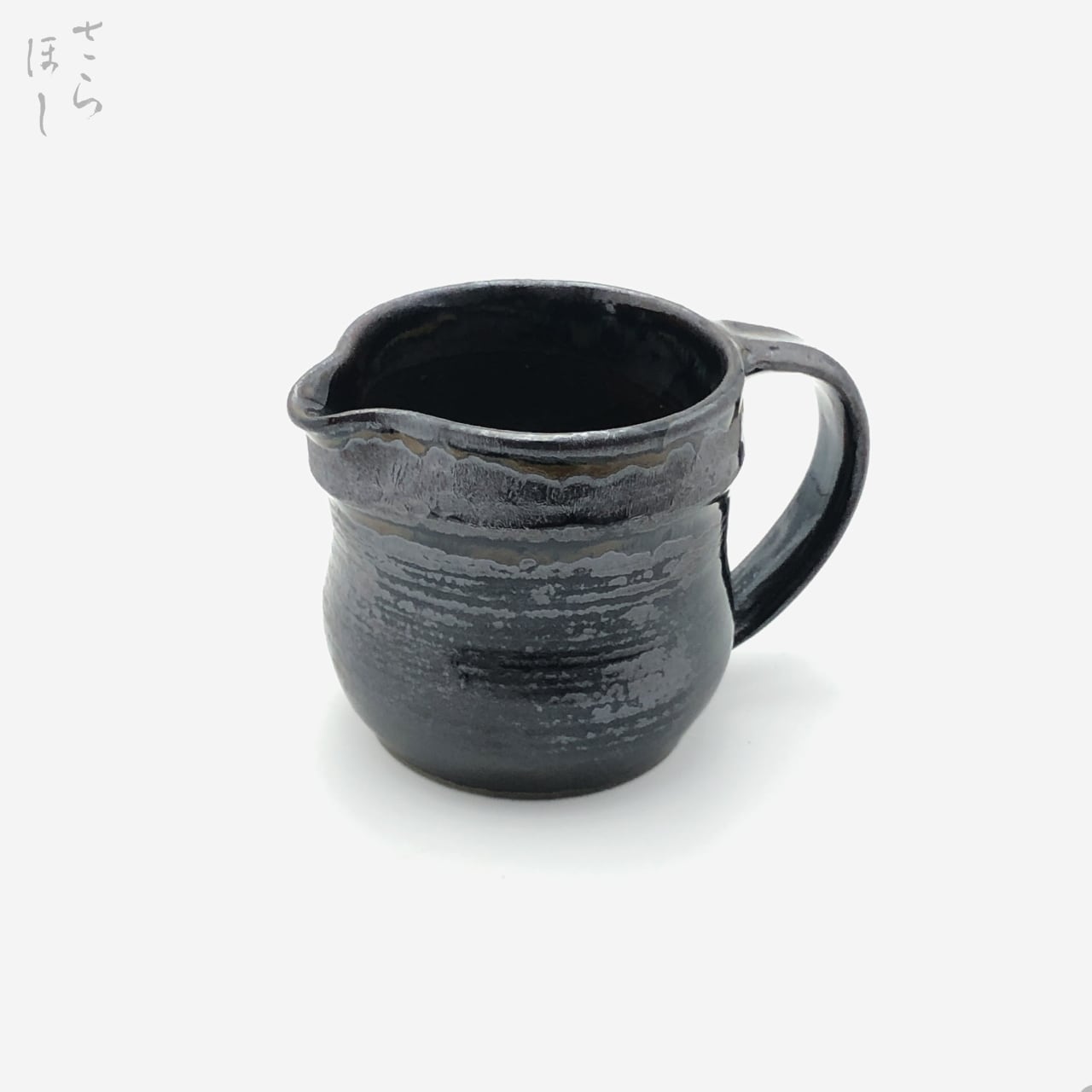 小鹿田焼 小袋窯 5寸ピッチャー どうけ釉 白なだれ 高さ約16cm 陶器 和
