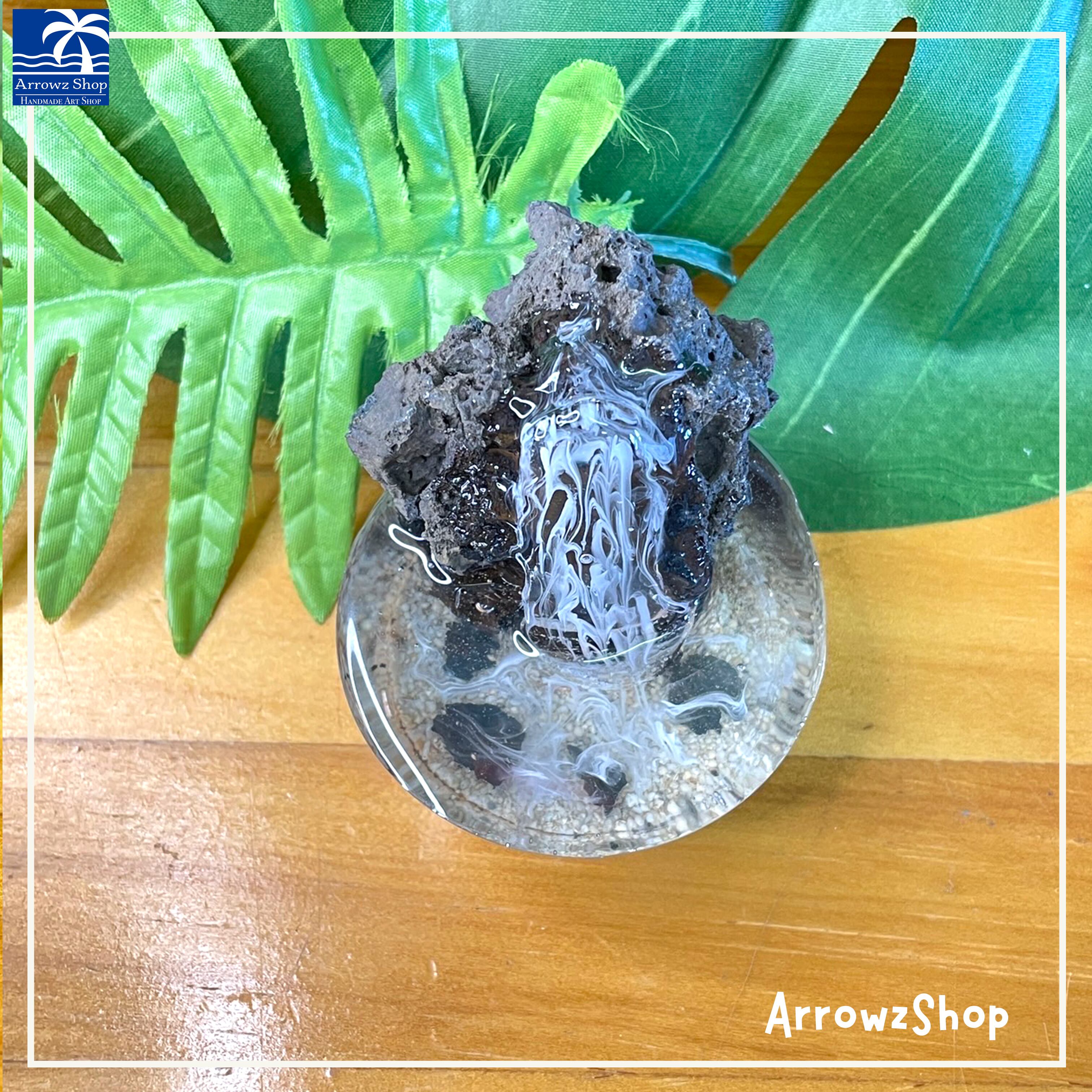 rm13】レジンアート 滝 滝壺 溶岩石 苔テラリウム テラリウム