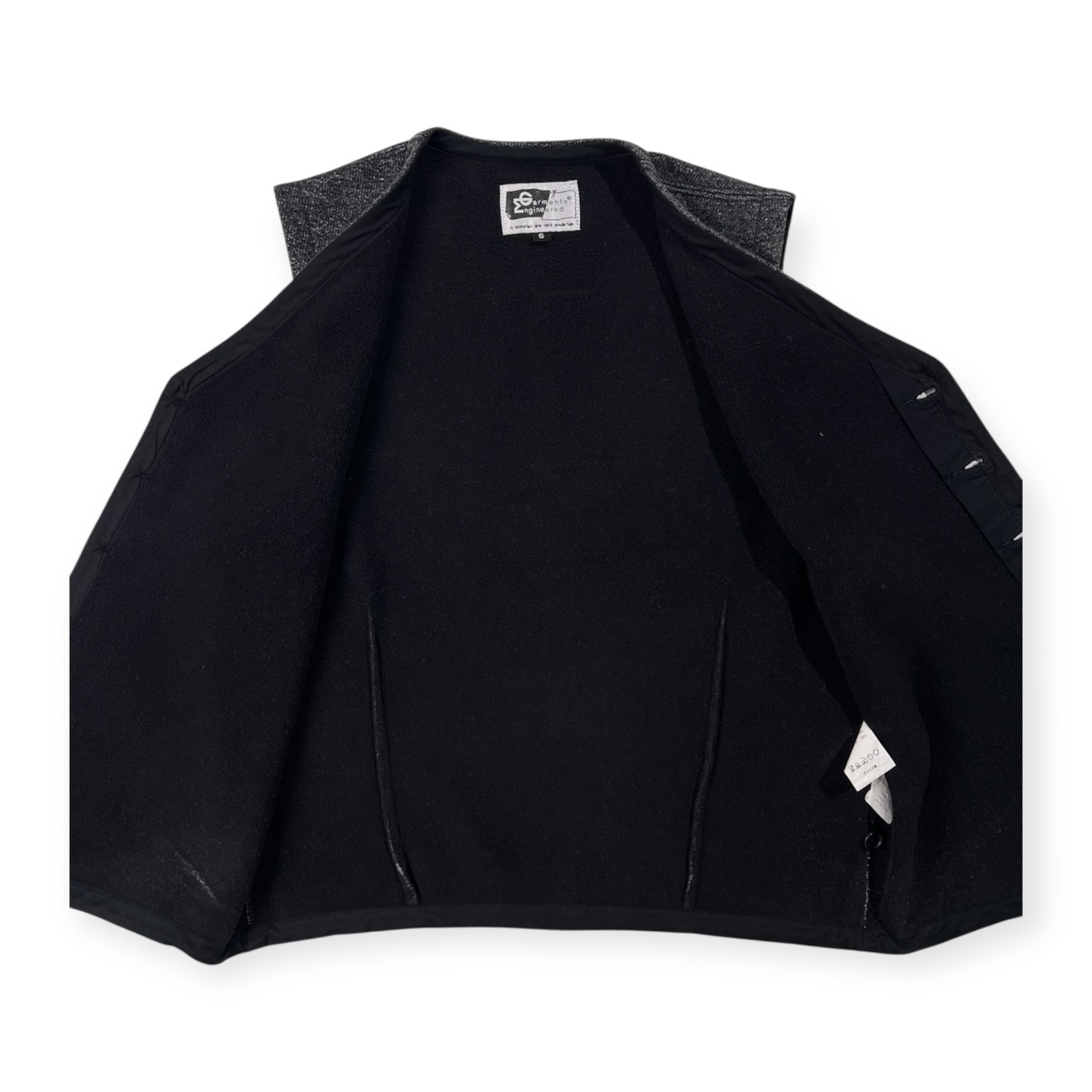 Engineered Garments エンジニアードガーメンツ 裏起毛 ごま塩 ベスト サイズ S /チャコールグレー/USA製/アメリカ製