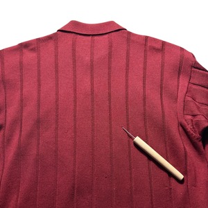 vintage HERMES leather switching knit pullover