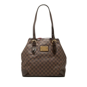 ルイ ヴィトン ダミエ ハムステッド GM ショルダーバッグ N51203 ブラウン PVC レザー レディース LOUIS VUITTON 【中古】