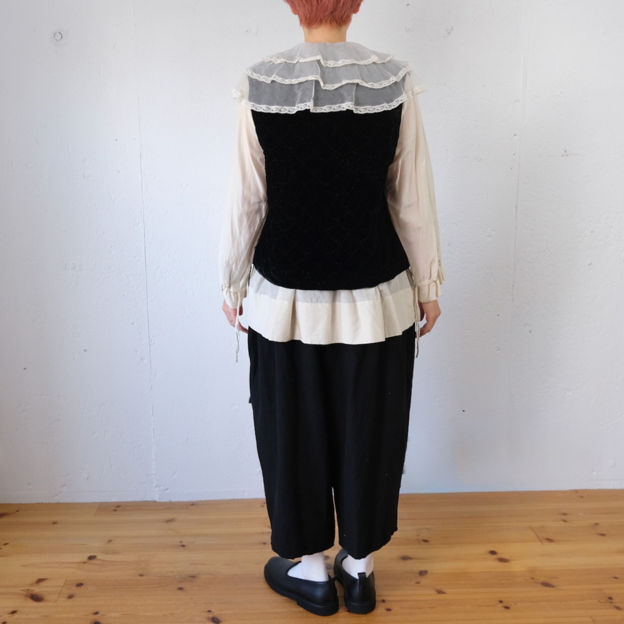 TOWAVASE(トワヴァーズ）Permanent TOWAVASE /Silk Velvet Quilted Vest ベルベット ベスト