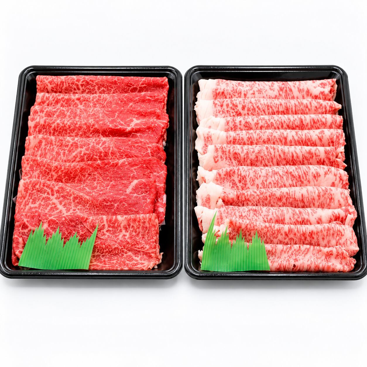 飛騨牛赤身/霜降り食べ比べすきしゃぶ(各350g)