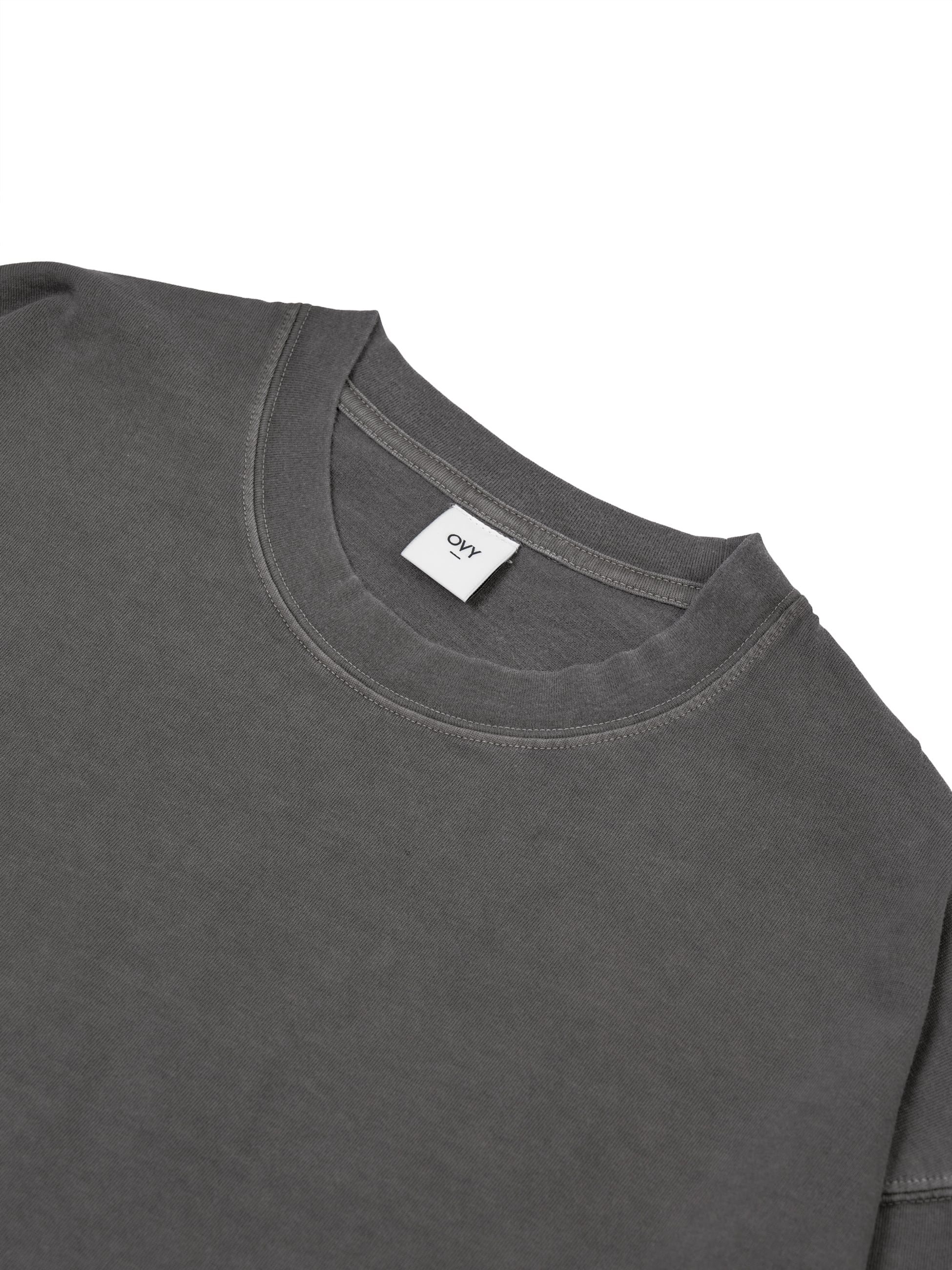 Organic Cotton Pigment Dyed Relax Fit Long Sleeve T-shirts (black