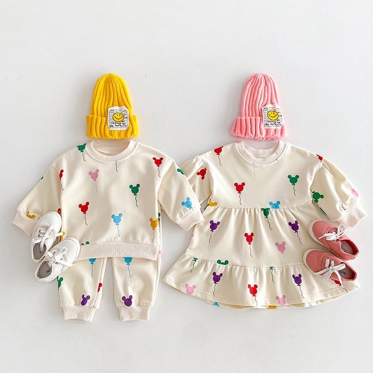 【BABY&KID】2024新作 カラフルハートワンピース、セットアップ