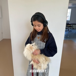 【jejeunosity】ランダムチェックエプロンドレス  JUNIORサイズ 130〜140cm 240215je