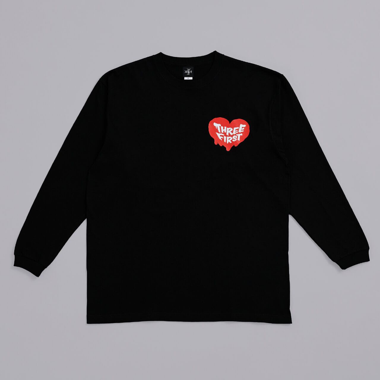 Heart logo LS TEE(Black) | 3First