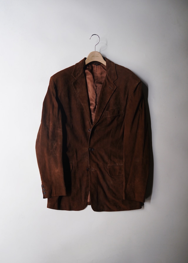 90's HELMUT LANG suede leather 3 button tailored jacket