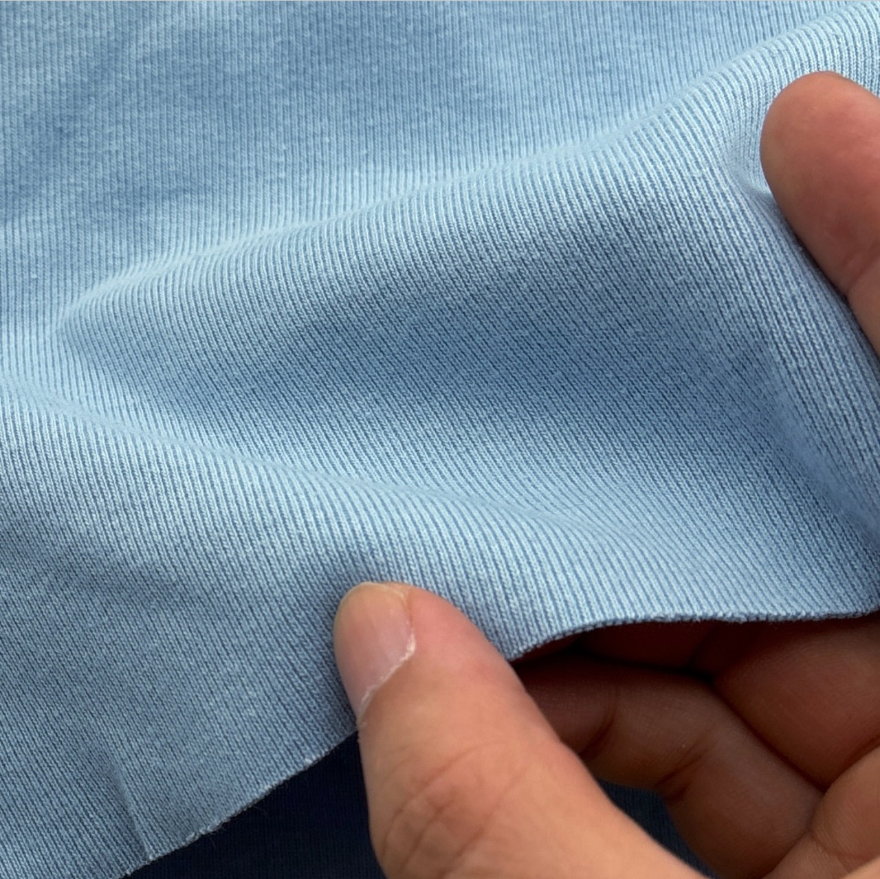 ★TB809◆2.4m◆SALE◆綿100%フライスニット生地◆サックス