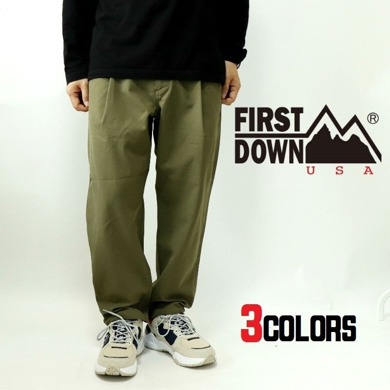FIRST DOWN ファーストダウン ストレッチアクティブパンツ メンズファッション ボトムス ブランド シンプル カジュアル ブラック カーキ ブラウン FIRST DOWN ファーストダウン STRETCH ACTIVE PANTS アクティブパンツ