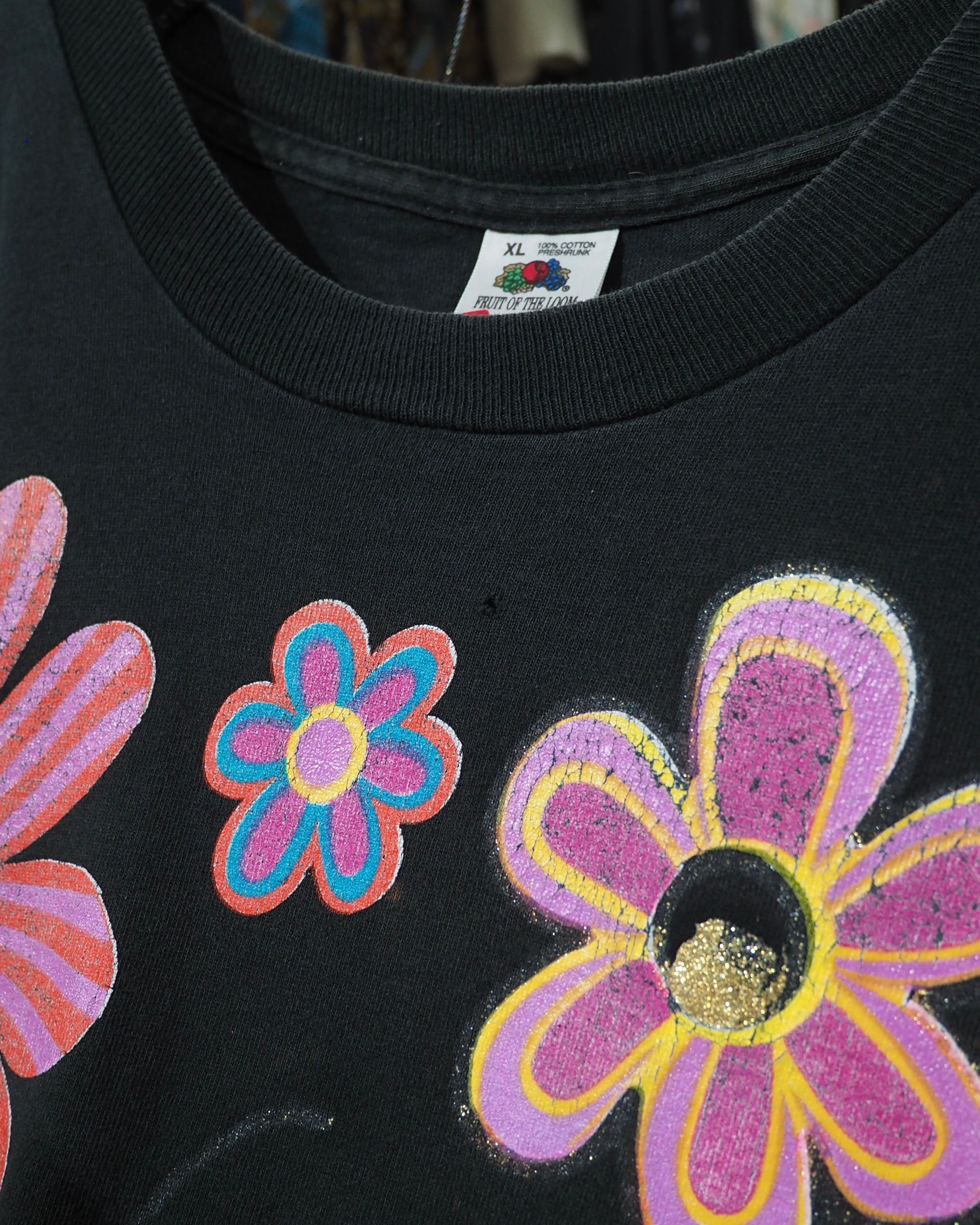 1990s " Special ‐ Made in USA " Colorful Flower Hand Painted vintage loose SS Tee