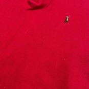 POLO RALPH LAUREN ラルフローレン ESTATE RIB ハイネック プルオーバー シャツ S/レッド メンズ