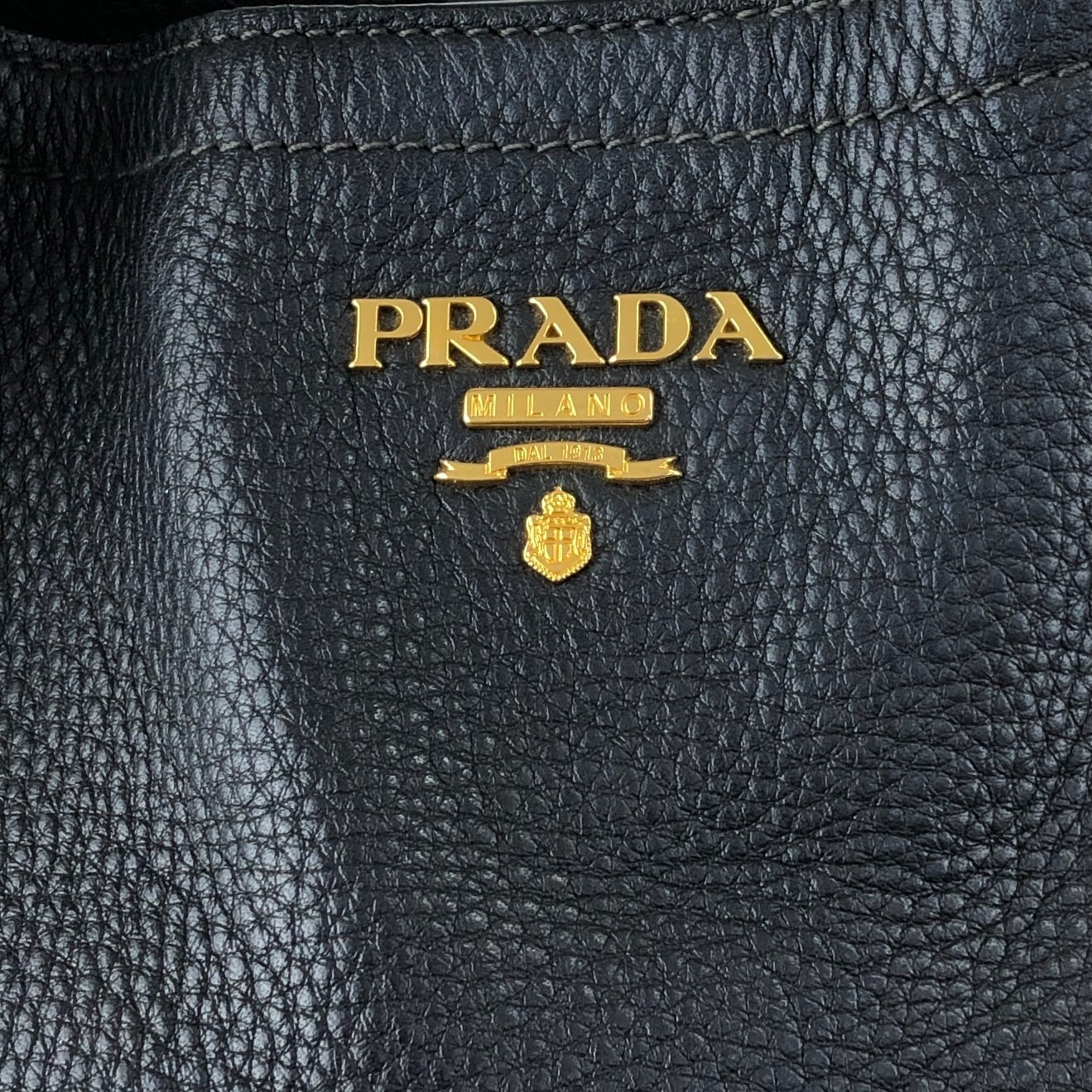 プラダ PRADA プラダ ハンドバッグ ブラック ロゴ レザー BN2534 vintage
