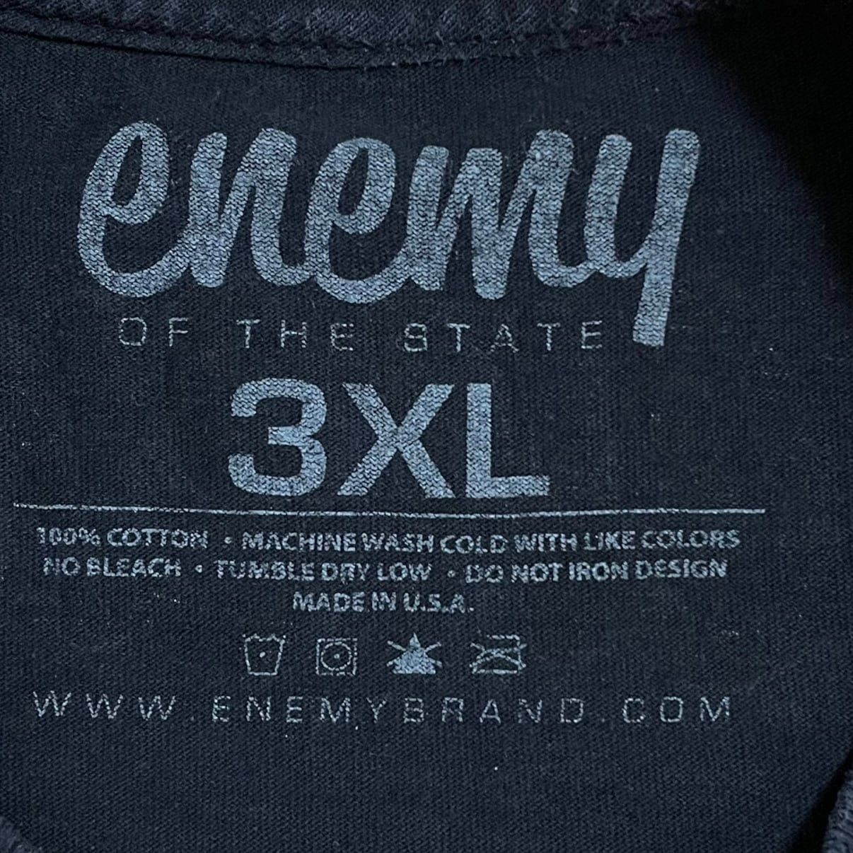 ENEMY OF THE STATE】USA製 3XL ビッグシルエット ボクシング Tシャツ