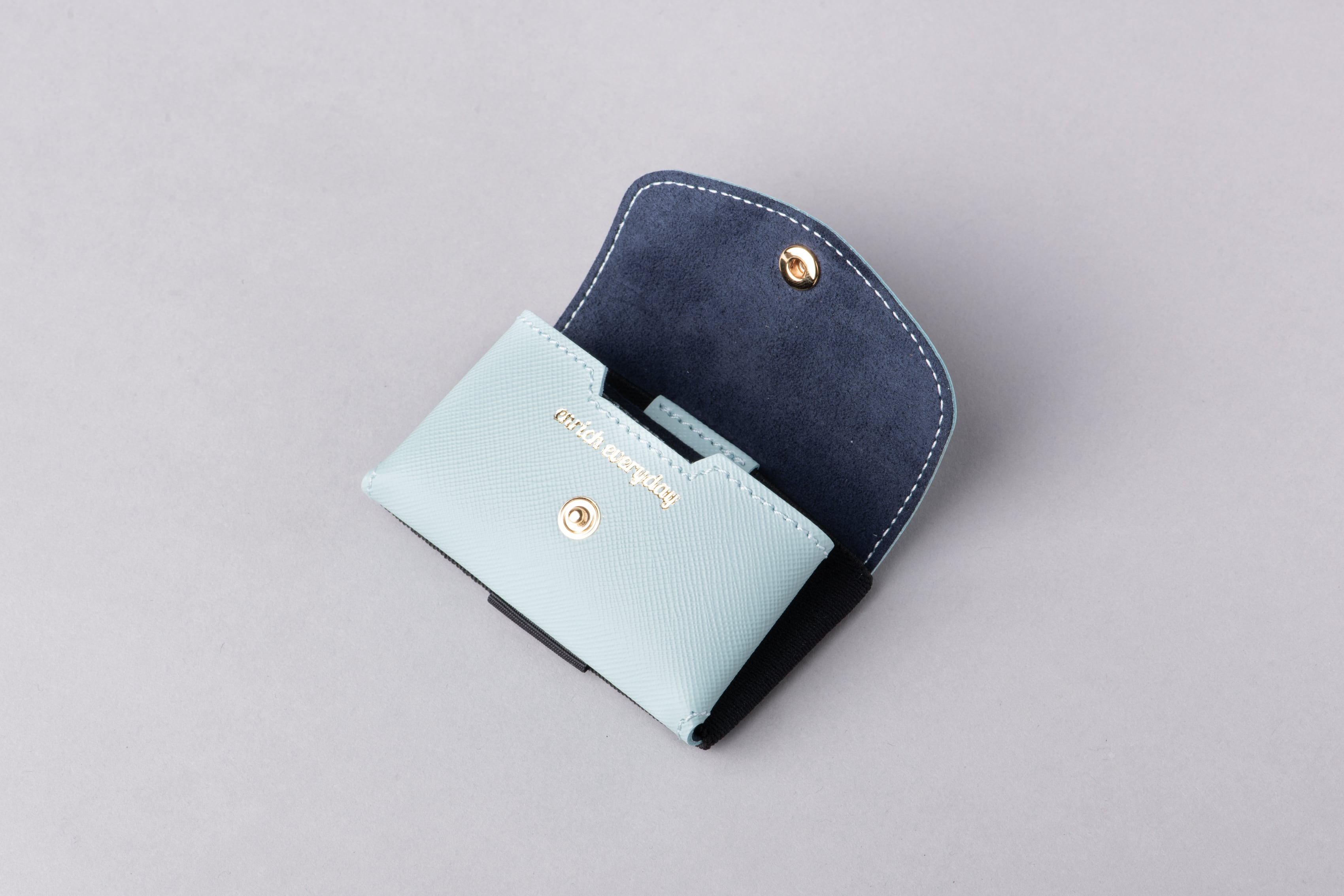 enricheveryday Everyday TINY Wallet bonding ／ TURQUOISE × NAVY（ターコイズ × ネイビー）