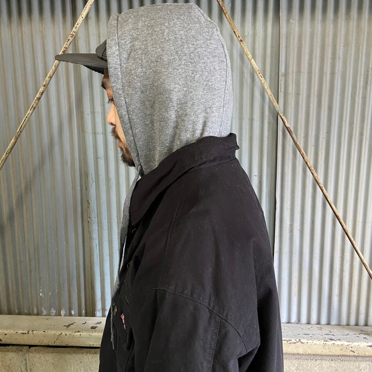Dickies ディッキーズ ダック地 フード付き フェイクレイヤード ワーク 