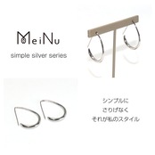 シンプル！美しいデザイン！ シルバー シンプル ドロップ ピアス simple silver series mm1052