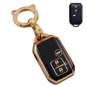 【在庫のみ】キーケース スズキ用 スマートキーケース キーカバー TPU 3ボタン M スズキ専用設計 キーホルダー SUZUKI 新型ソリオ SOLIO 新型スペーシア ァッション 等に適用キーケース