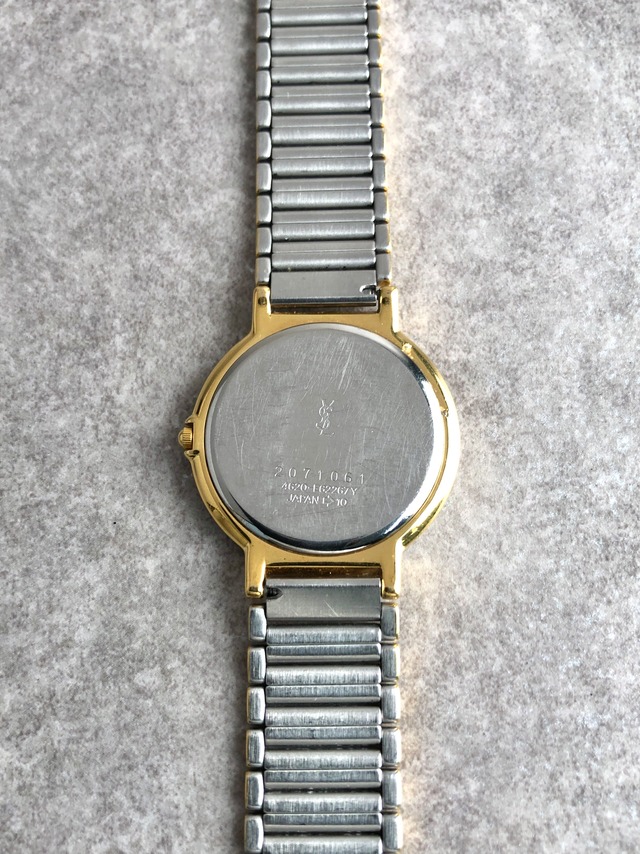 Yves Saint Laurent イヴ・サンローラン 腕時計 シルバー×ゴールド YSL ステンレススチール 4620-E62267Y vintage ヴィンテージ オールド pdz68y